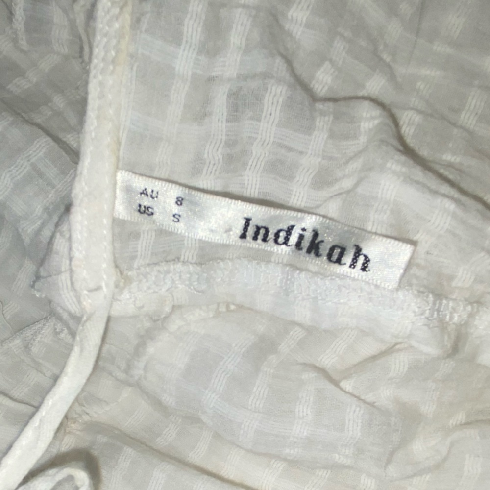 Indikah White Ruffle Mini Dress - Picture 3 of 6